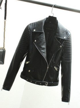 Pure Leather Women's Moto Jacket Zip Rock Style