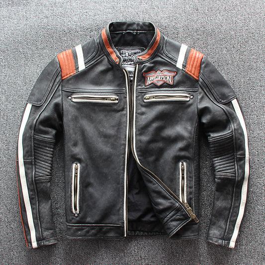 Men's Pure Leather Motorcycle Jacket